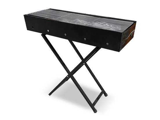 מנגל פחמים רגליים מתכוונות שחור 30*80 ס"מ ALI SLAMY