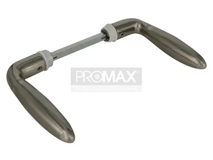 ידית לדלת ביטחון דקורטיב ניקל מט סובב דגם יובל בבליסטר PROMAX