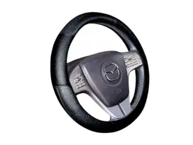 כיסוי הגה עור אלפא שחור HR