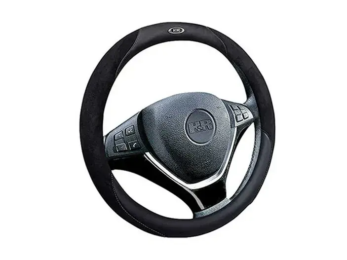 כיסוי הגה רייסינג  שחור HR