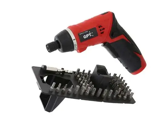 ערכת מברגה + פנס וביטים במזוודה GPT