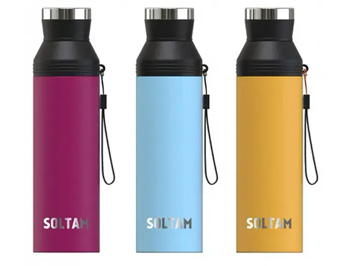 בקבוק ספורט תרמי פקק אפור 500 סולתם SOLTAM