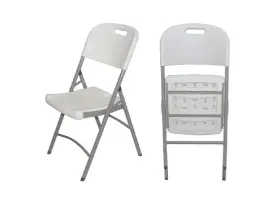 כסא פיקניק מתקפל פלסטיק לבן ALI SLAMY