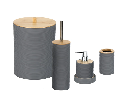 סט אמבטיה 5 חלקים אפור ALI SLAMY