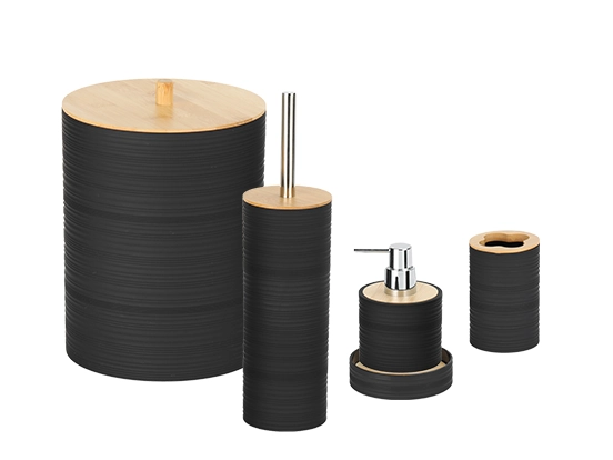 סט אמבטיה 5 חלקים שחור ALI SLAMY