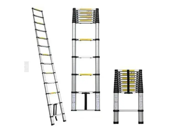 סולם טלסקופי מקצועי נשען 3.2 מטר + הגנת אצבעות KRAUSS