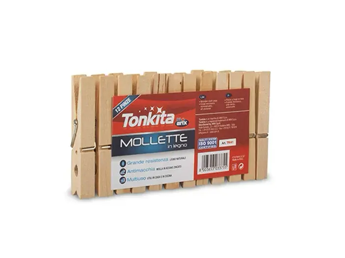 אטבים מעץ 12 יחידות TONKITA TK41