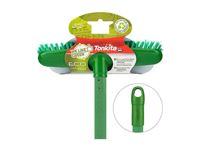 מטאטא קשה לקירצוף אקולוגי+מקל TONKITA TK671