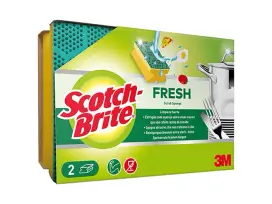 זוג ספוגים לניקוי קשה שמזון אינו נלכד בתוכו