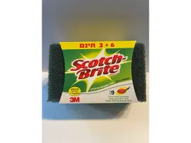 סקוטש ברייט תשעה ספוגי קרצוף קשיחים ירוקים