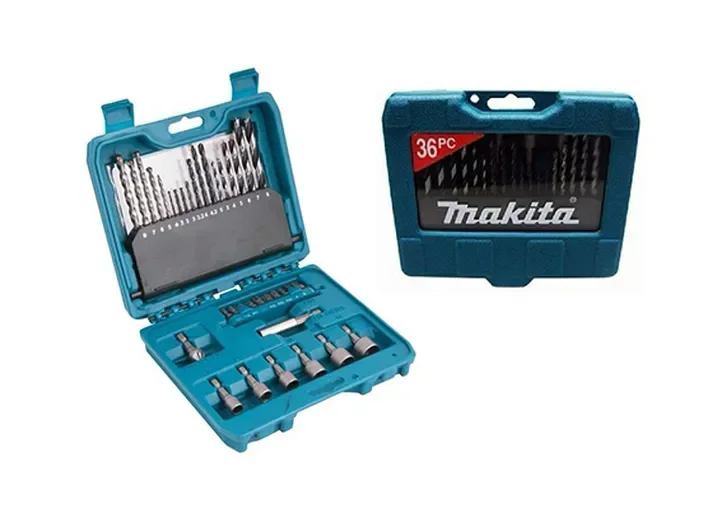סט מקדחים + ביטים + בוקסות 36 חלקים מקיטה MAKITA