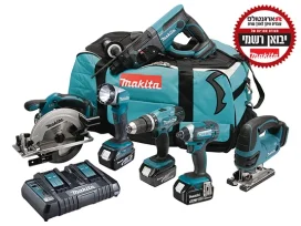 סט כלים מקיטה MAKITA 18V 5AH DLX6068PT