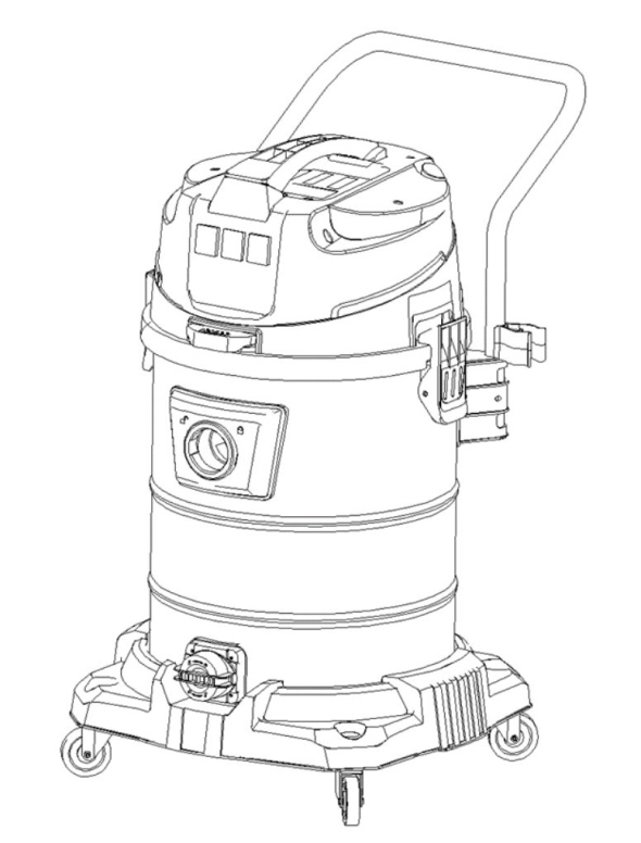 שואב אבק תעשייתי 80 ליטר יבש/רטוב ALI SLAMY 4500W