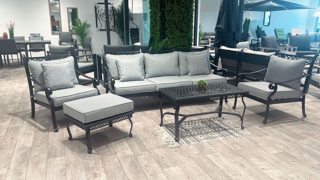 מונאקו - מערכת ישיבה אפור תלת אלומיניום GARDA