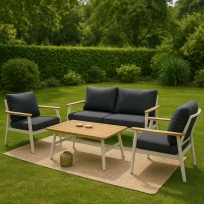 סטאר - מערכת ישיבה אוף ואיט דו אלומיניום/פוליווד GARDA