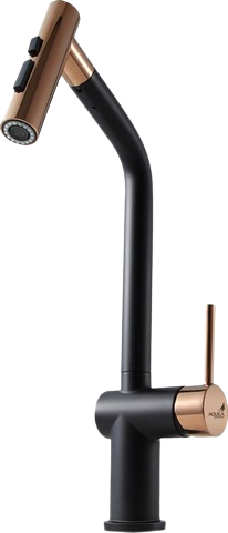 ברז נשלף SUPREME שחור/נחושת AQUILA PREMIUM