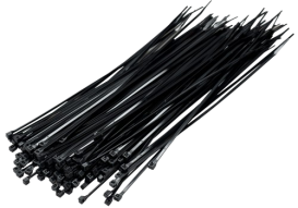 אזיקונים 4.8*300 שחור 100יח' RANA56