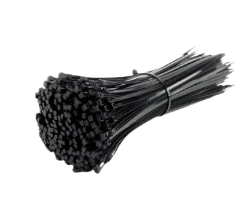 אזיקונים 4.8*250 שחור 100יח' RANA56