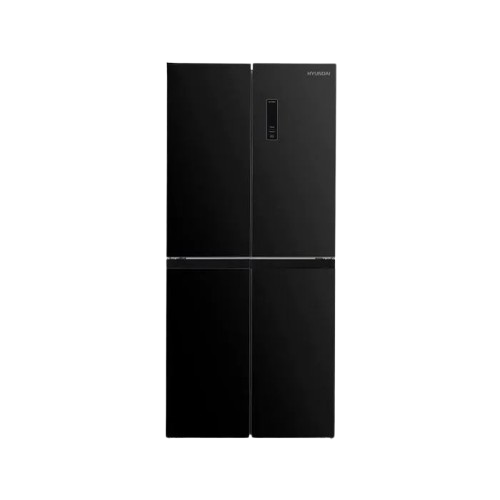 מקרר יונדאי 4 דלתות זכוכית נירוסטה מושחרת