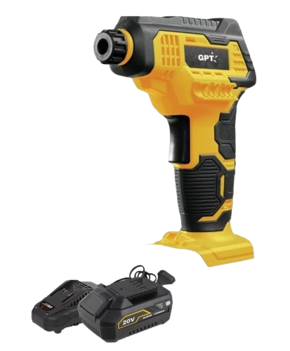 מנפח גלגלים 20V סוללה 2 אמפר ומטען GPT