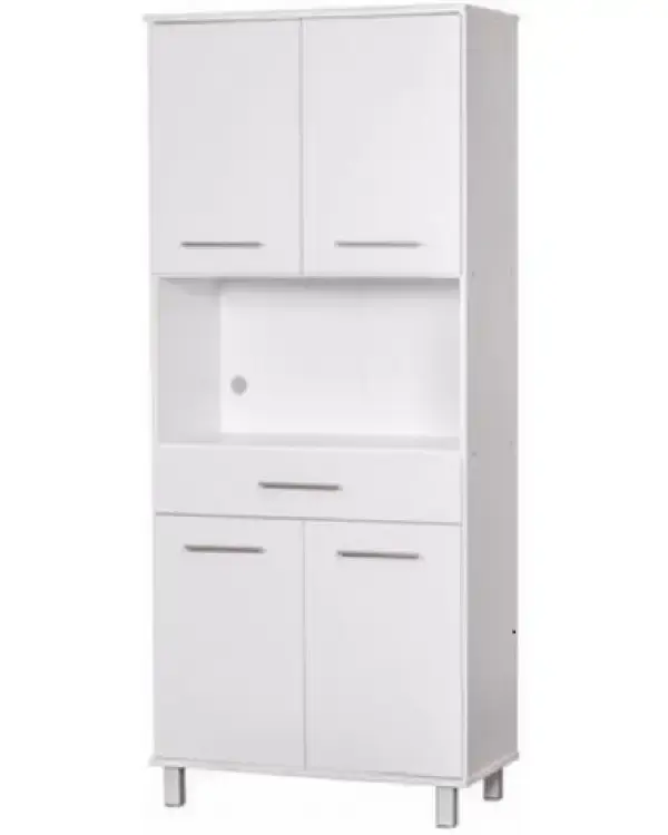 ארון למיקרוגל 4 דלתות רוחב 80 ס"מ לבן דגם יראון 407