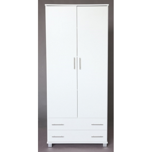 ארון 2 דלתות ותלייה ארוכה דגם 704 צבע לבן יראון