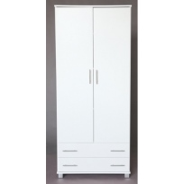 ארון 2 דלתות ותלייה ארוכה דגם 704 צבע לבן יראון