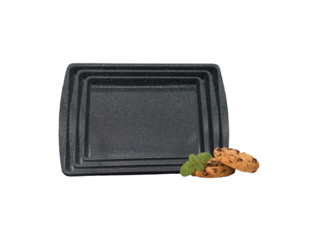 מארז תבניות סט 3 קרבון סטיל BAKE IT UP אפור סולתם SOLTAM