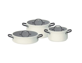 מארז כלי בישול 6 חלקים סדרת PLATINUM PVD קרם סולתם SOLTAM