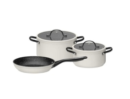 מארז כלי בישול 5 חלקים סדרת PLATINUM PVD קרם סולתם SOLTAM