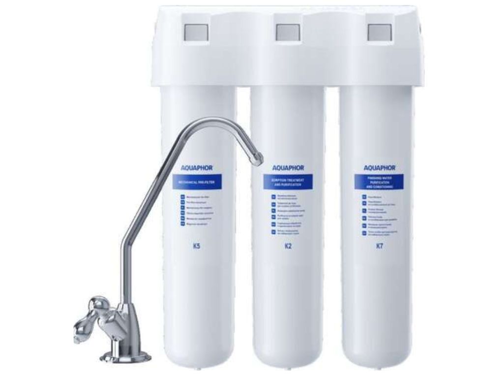 מערכת קריסטל A מערכת סינון מתקדמת 3 שלבים אקוואפור AQUAPHOR