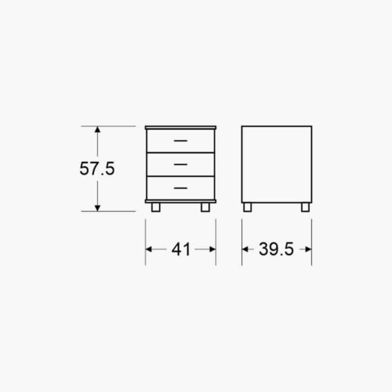 שידת 3 מגירות שיטה דגם 361 יראון YIRON