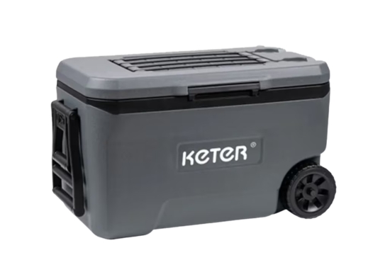 צידנית 47 ליטר +גלגלים 2+ קרחונים אפור כתר KETER